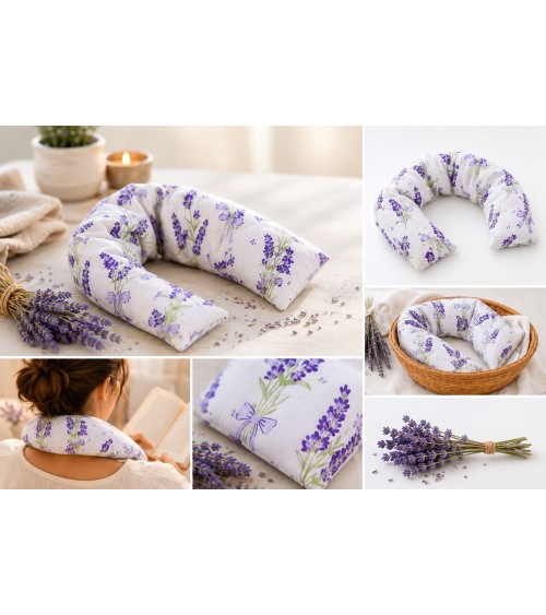 SACO TÉRMICO CON FUNDA ESTAMPADA + ACEITE ESENCIAL LAVANDIN